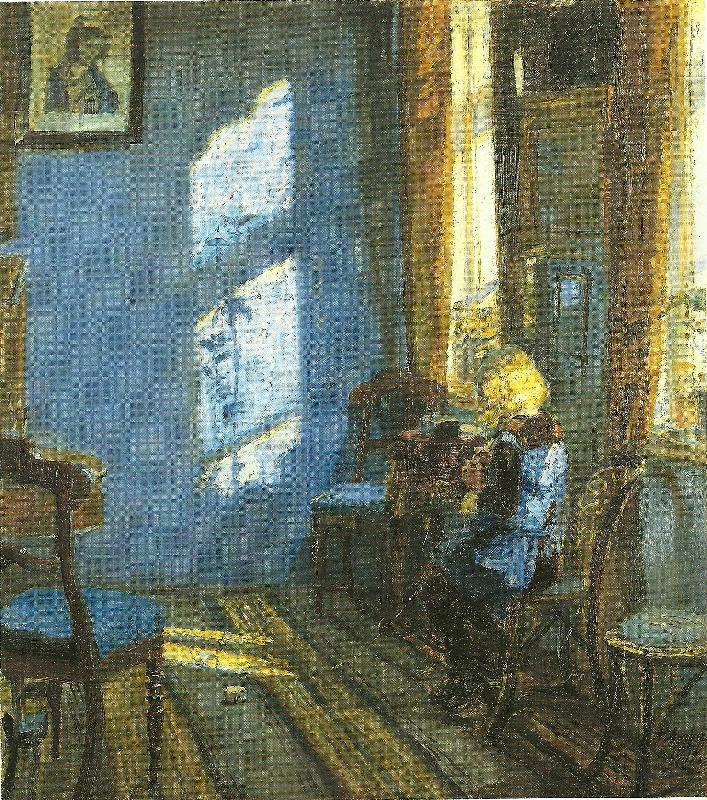 Anna Ancher solskin i den bla stue